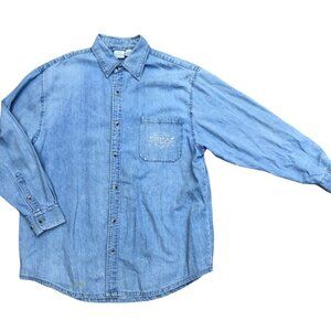 PRINCESS CRUISES Vintage 80s 90s Denim Shirt Men's M Special Edition Jea…​